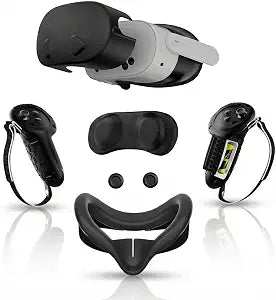APEXINNO Silicone Cover Set Compatible with Meta Quest 3S Accessories,Controller Grips,VR Shell Cover,Face Cover,Protective Lens Cover,Not for Quest 3
