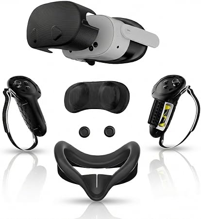 APEXINNO Silicone Cover Set Compatible with Meta Quest 3S Accessories,Controller Grips,VR Shell Cover,Face Cover,Protective Lens Cover,Not for Quest 3