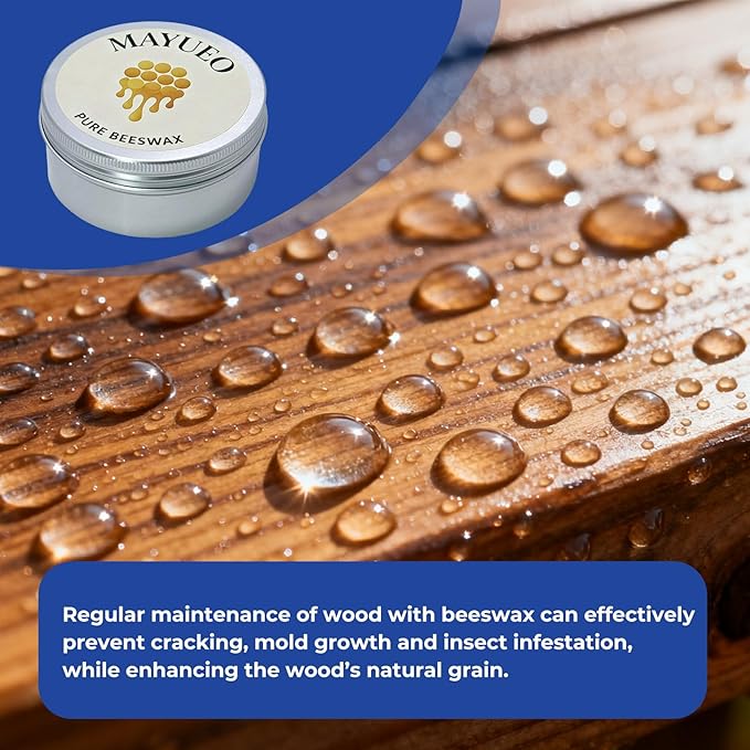 Beeswax Furniture Polish,Wood/Leather Conditioner + Polishing Tools– Natural Wood Polish with Sweet Orange Oil – Non-Toxic, Chemical-Free, Safe for Kids & Pets (200, Milliliters)