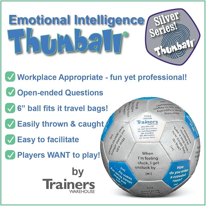 Trainers Warehouse 6" Thumball Collection, 32 Prompts for Conversation, Team Building, Relationship and Training
