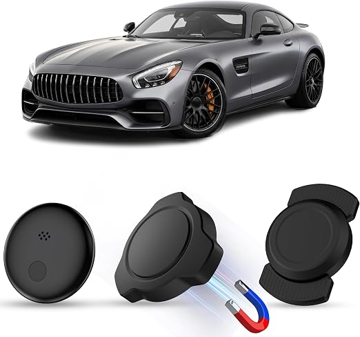 Magnetic GPS Tracker for Vehicles No Monthly Fee 2 Pack for Android & iOS