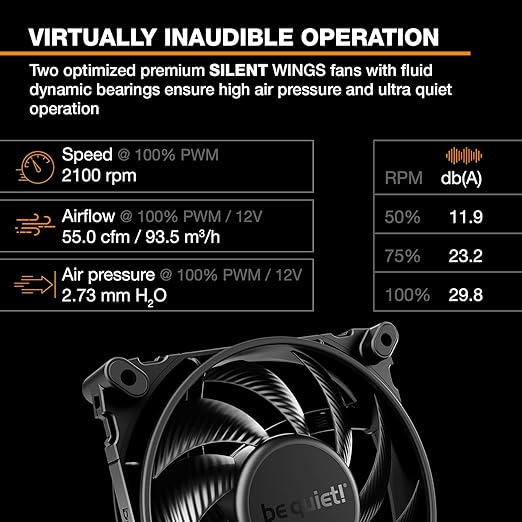 be quiet! Dark Rock Pro 5 Quiet Cooling CPU Cooler | Immensely High Airflow | 7 high-Performance Copper Heat Pipes | Speed Switch | Thermal Grease | BK036