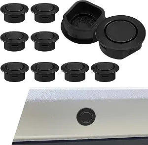 10PCS Car Bumper Sensor Hole Plugs, Automobile Rear Bumper Radar Hole Block Cover to Against Dust and Water, Bumper Protection Guard Decorative Accessories for Most Cars Trucks (Black)