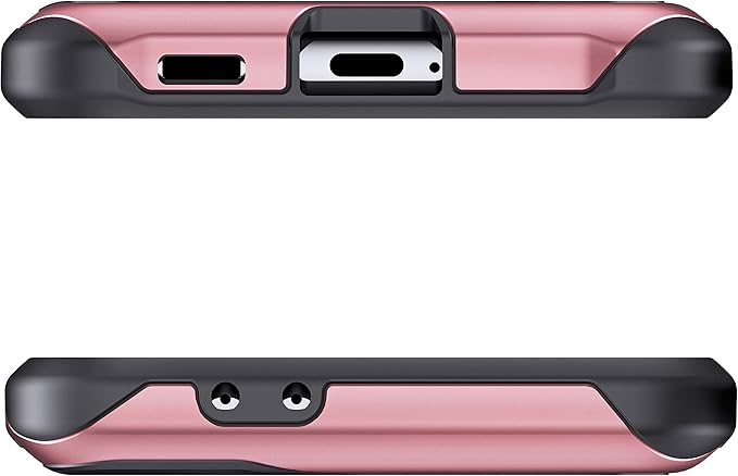 Ghostek ATOMIC slim Designed for Samsung Galaxy S21 Plus Case with Protective Aluminum Metal Bumper and Clear Back Design Heavy Duty Shock-Absorbent Protection for 2021 S 21+ 5G (6.7in) (Phantom Pink)