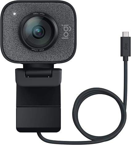 Logitech 2022 StreamCam 1080P HD 60fps Streaming Webcam Full HD Camera with USB-C & Integrated Microphone for Live Streaming and Content Creation - Graphite - 960-001280 (Renewed)