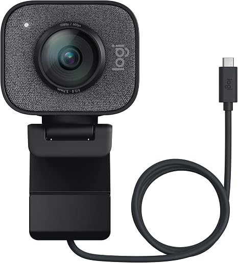 Logitech 2022 StreamCam 1080P HD 60fps Streaming Webcam Full HD Camera with USB-C & Integrated Microphone for Live Streaming and Content Creation - Graphite - 960-001280 (Renewed)