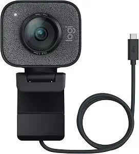 Logitech 2022 StreamCam 1080P HD 60fps Streaming Webcam Full HD Camera with USB-C & Integrated Microphone for Live Streaming and Content Creation - Graphite - 960-001280 (Renewed)