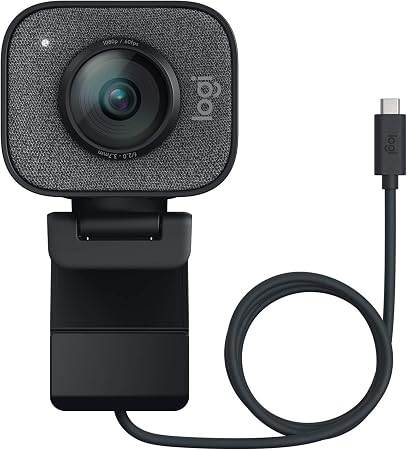 Logitech 2022 StreamCam 1080P HD 60fps Streaming Webcam Full HD Camera with USB-C & Integrated Microphone for Live Streaming and Content Creation - Graphite - 960-001280 (Renewed)