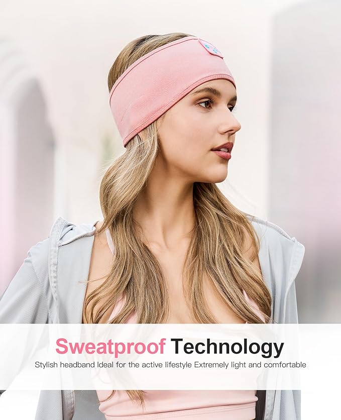 Perytong 2-Pack Sleeping Headphones Wireless Bluetooth, Headband Headphones with Ultra-Thin Speakers, Bluetooth Headband for Side Sleepers, Running, Workout, Insomniac, Travel, Meditation