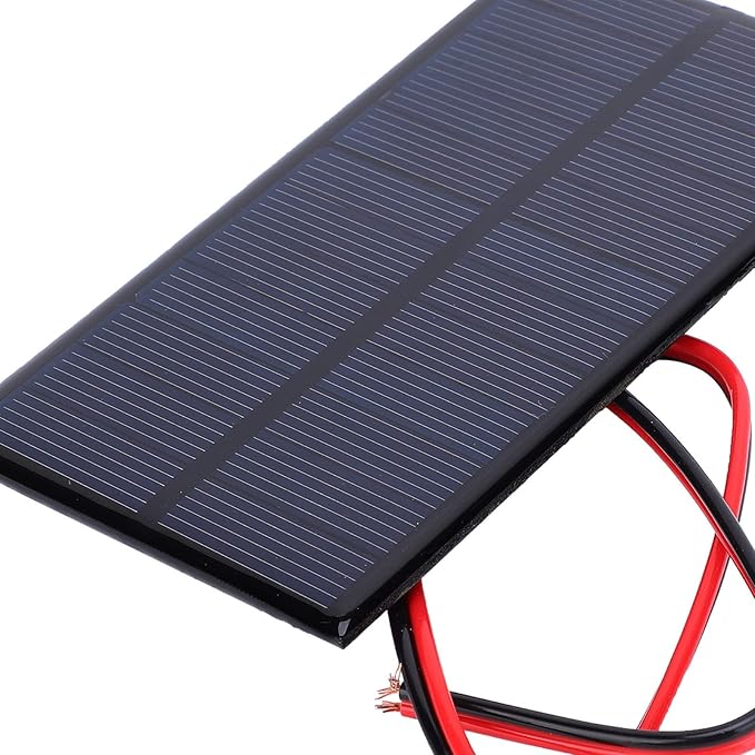 1W 6V Mini Solar Panel, 3PCS Polysilicon Cell Charger Module with 30cm Cable for Solar Lawn Lights Solar DIY System Kit