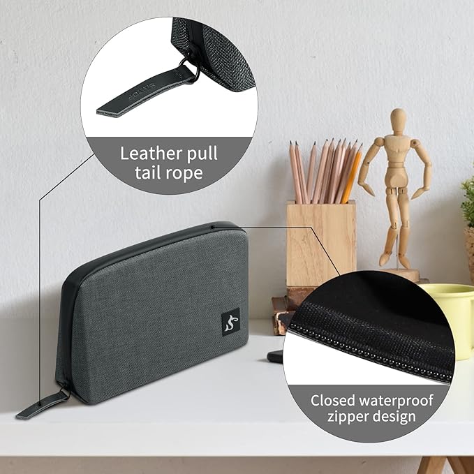 Electronic Organizer Travel Case ??Waterproof Cable Bag for Cord, Charger, Hard Disk, Power Bank ??Small Tech Storage for Travel, Backpack, Business Trip, Airplane