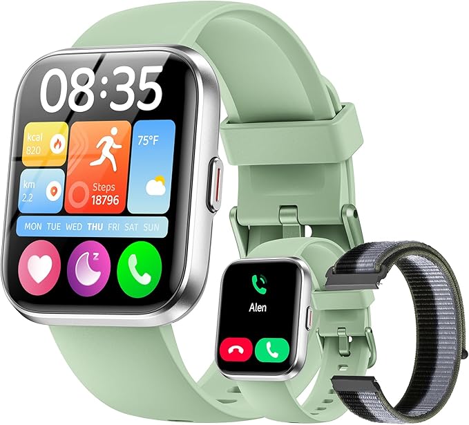 Smart Watches for Women Men (Android/iPhones), 120+ Sport Modes Fitness Tracker Watch with SpO2/Heart Rate Monitor, Steps/Sleep Tracker, 1.85" HD Smart Watch with Bluetooth Calls/Messages