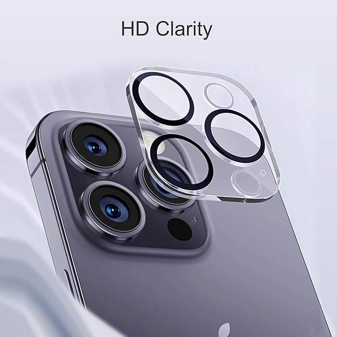 Ailun 3 Pack Screen Protector for iPhone 15 Pro [6.1 inch] + 3 Pack Camera Lens Protector with Installation Frame,Case Friendly Tempered Glass Film,[9H Hardness] - HD