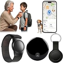 GPS Tracker for Kids, Real-Time Smart GPS Tracking Device for Seniors w/Wearable Wristband & Keychain Design, No Monthly Fee/No SIM Card, Lightweight Locator Works w/iOS Find My 【Apple MFi Certified】 - Image 1