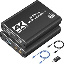 Capture Card 4K HDMI Video Streaming to USB 3.0 1080P 60FPS Capture Device