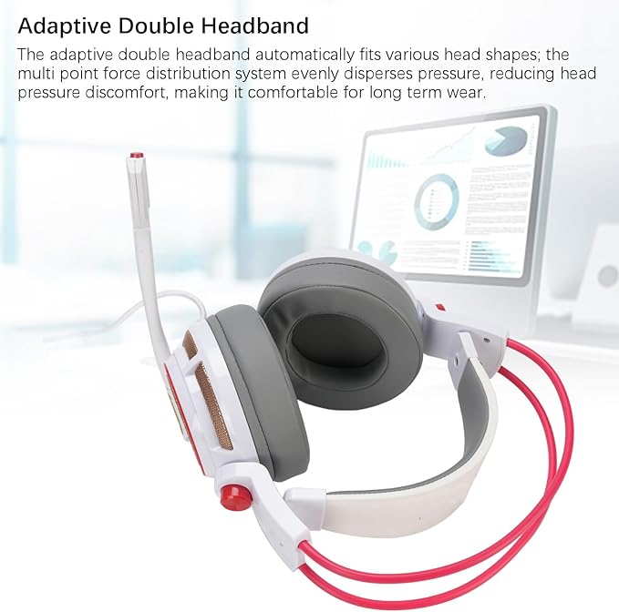 Gaming Headset 7.1 Surround Sound, Vibrating LED Light Headphone, USB Headset for Gaming with Coaxial Resonance Unit, Real Time Communication for PC Switch