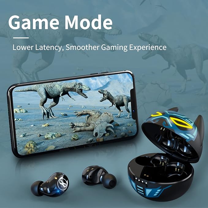 Wireless Earbuds for Kids, Cute Bluetooth 5.1 Earbuds with Dual Microphones and Charging Case, 36H Playtime IPX5 Waterproof Gaming Mode Hi-Fi Stereo in-Ear Earphones Headset for Sport Workout.
