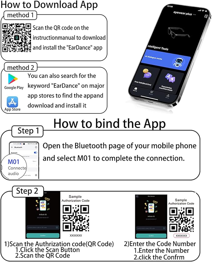 AI Smart Glasses, Bluetooth 5.3 Glasses for Men Women ,Translation Glasses with 164 Language,Physical Color Changing Lens, Music Playback & Hands-Free Calling,Design for Travel/Meeting/Business (M01)