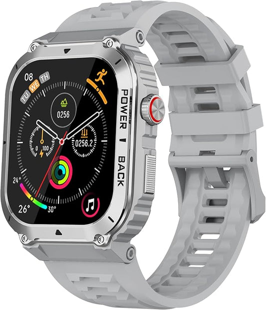 Military GPS Smart Watch for Men Pressure/Altitude/Compass,Fitness Smart Watch for Android Phones and iPhone,Outdoor Waterproof Fitness Tracker with Blood Oxygen/Heart Rate/Sleep/100+ Sport Modes
