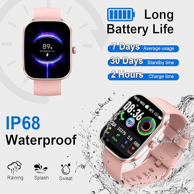 Smart Watch with AI ChatGPT built-in (Answer/Make Call), 1.91" Smartwatch for Men Women, 110+ Fitness Activity Tracker, Calories/Heart Rate/Sleep Monitor, IP68 Waterproof Step Counter for Android iOS