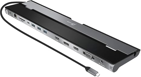 j5create USB C Docking Station- Supports up to 3 Display Simultaneously