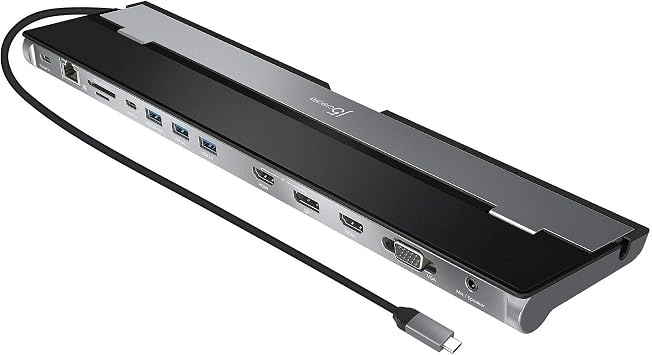 j5create USB C Docking Station- Supports up to 3 Display Simultaneously