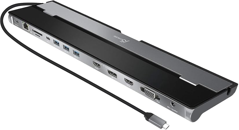 j5create USB C Docking Station- Supports up to 3 Display Simultaneously