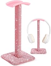 Pink Headphone Stand for Desk, Cute Rhinestone Bling Headset Holder - Image 1