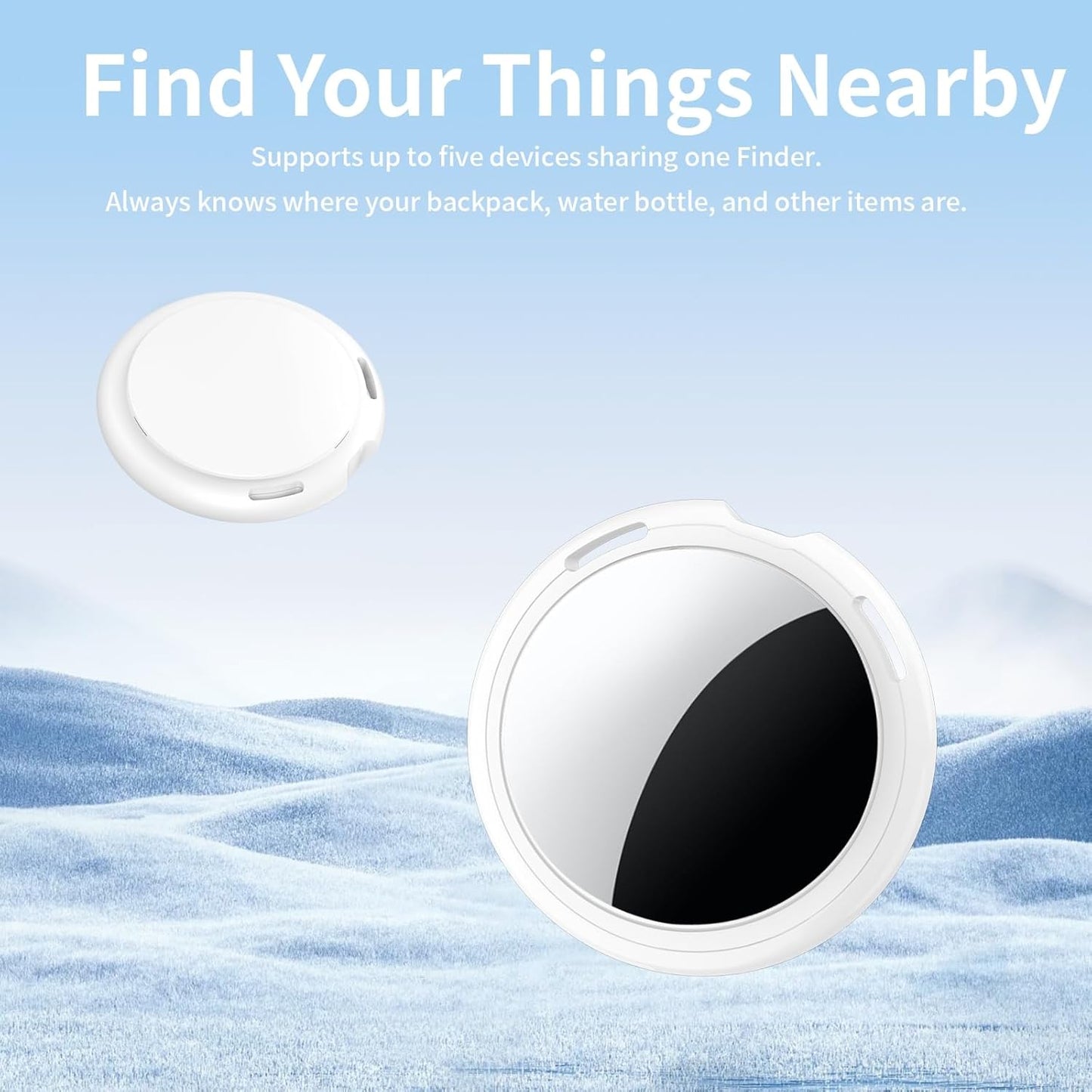 Bluetooth Item Tracker Tags, 2-Pack — Worldwide Tracking, No Monthly Fee