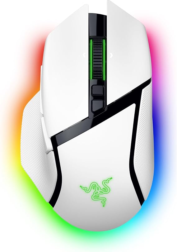 Razer Basilisk V3 Pro 35K Wireless Gaming Mouse, 140 Hr Battery, White