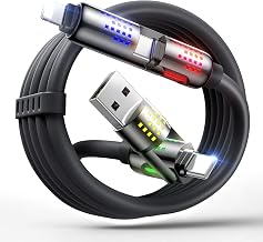 MAGIC JOHN 240W 4 in 1 Charging Cable, 6.6FT USB C to Lightning Cable [MFi Certified], Multi Chargers for All Devices, Chubby USB A/C to C/Lightning with Light for iPhone/MacBook/iPad/Samsung/Switch 2 - Image 1