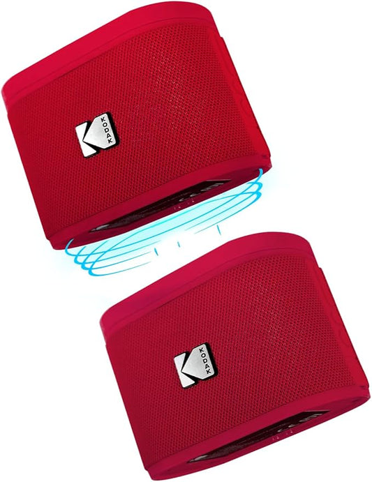 KODAK SOUNDBRIX Magnetic Splittable Bluetooth Speaker Portable Water Resistant Bold Sound 5H of Playtime Built in Battery Wireless Stereo Pairing Speaker Home Travel White Elephant Gifts for Adults