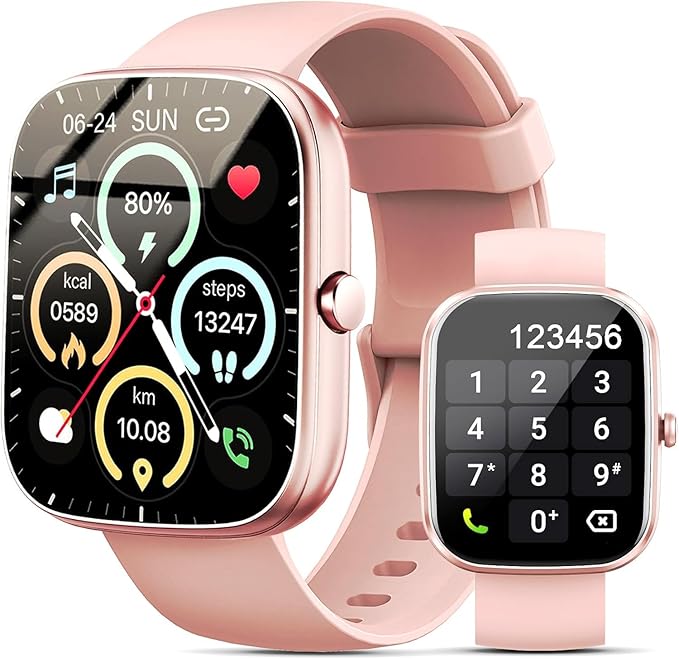 Fempoin Smart Watch, 1.96" HD SmartWatch, Touch Screen Answer/Make Call, IP68 Waterproof 100+ Sport Fitness Tracker, Activity Tracker with Sleep Monitor/SpO2/Heart Rate/Pedometer for Android iOS