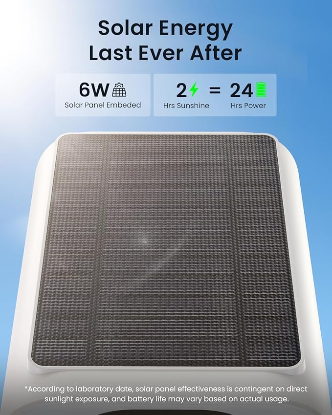 ieGeek Solar Camera Outdoor Wireless, 2K WiFi Battery Powered Cameras System for Home Security with Embedded Solar Panel, AI Motion Detection, Smart Spotlight & Alarm, Color Night Vision,No Hub Needed