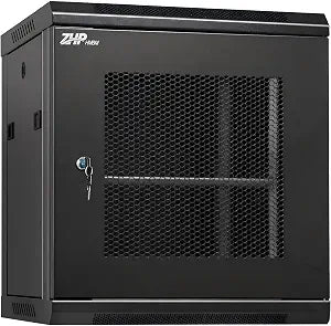 12U Wall Mount Network Cabinet, Lockable Mesh Door Server Rack Enclosure, 19" IT Equipment