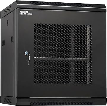 12U Wall Mount Network Cabinet, Lockable Mesh Door Server Rack Enclosure, 19" IT Equipment