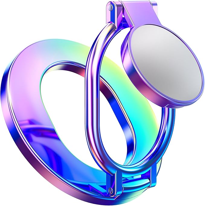 [2026 Upgraded] SUPERONE Magnetic Phone Grip for MagSafe Ring Holder, Double Sided Magnet Adjustable Gym MagSafe Phone Stand for iPhone, iPad and All Smartphones, Fit Magnetic Car Mount (Colorful)