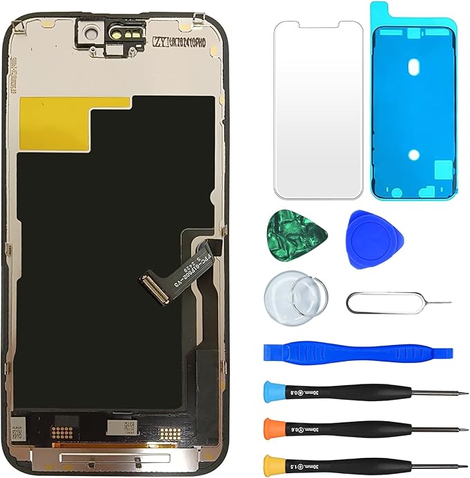 NB+ Screen Replacement for iPhone 15 Pro 6.1 Inch LCD Retina FHD Display COF Touch Screen Digitizer with Repair Tool Kits, Waterproof Tape, Screen Protector