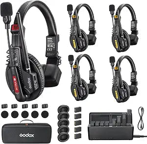 GODOX Skytalk Air 5S 2.4G Full-Duplex Wireless Intercom System(5 User)