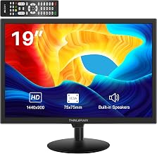 19 inch Computer Monitor 1440x900 PC Monitor with HDMI VGA AV BNC USB Ports, 60Hz, 5Ms, VESA, Display Build-in Speakers for Office Home - Image 1