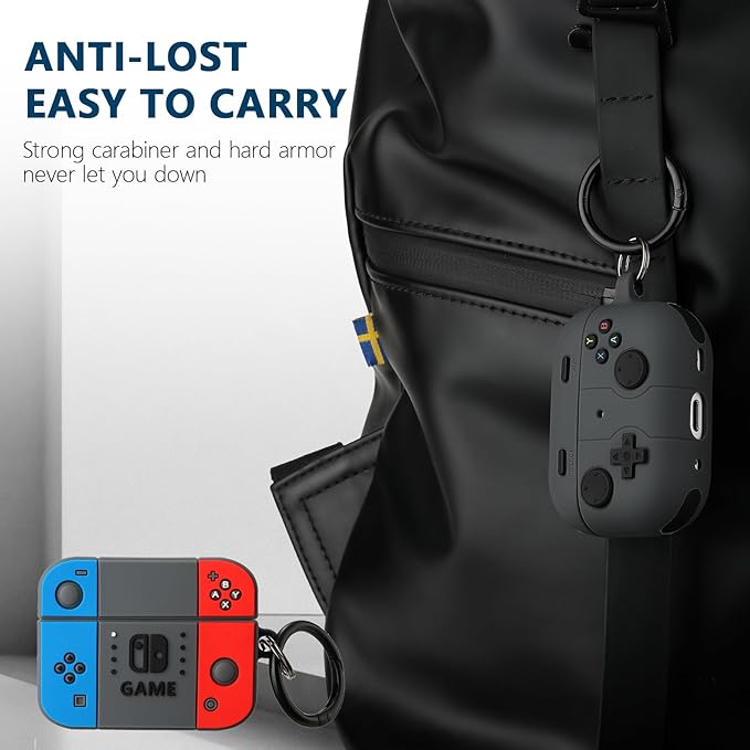 [2Pac] Compatible Airpods Pro 3 Case(2025),Cute Gamepad Design Cases Soft Silicone Protective Cases for Apple AirPods Pro 3rd Generation Case,Airpod Pro 3 Cover with Keychain for Men/Boy