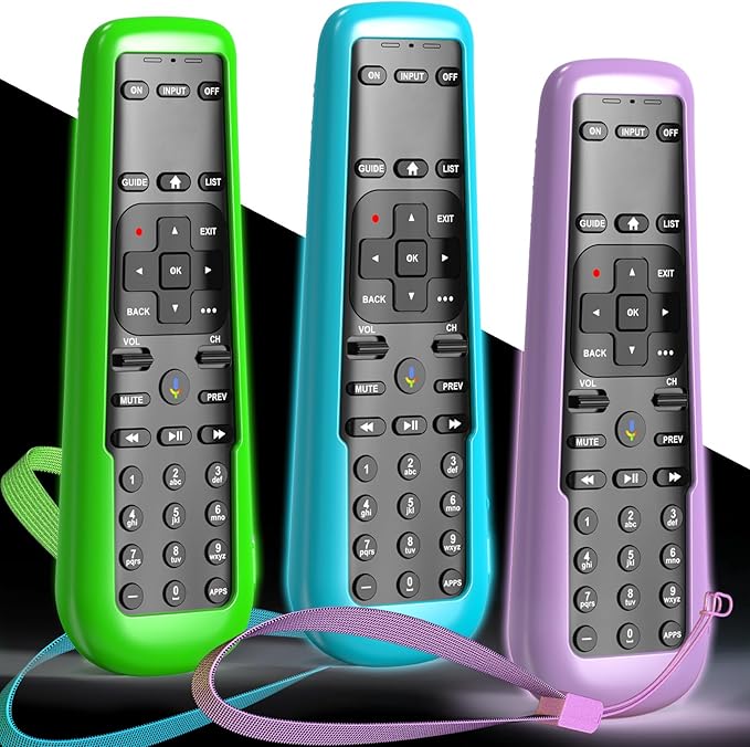 3PACK Case for DirecTV Remote, Cover for AT&T TV Now Receiver C71KW / RC82V Voice Remote Control Skin Sleeve Purple Blue Green
