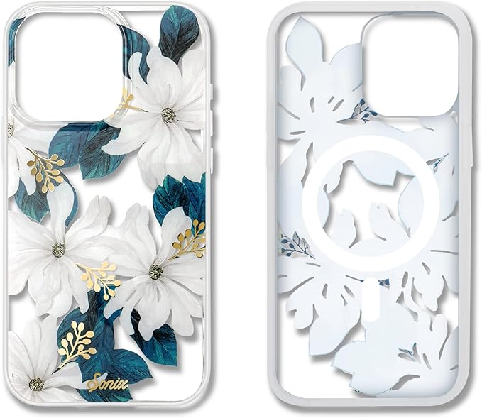 Sonix Case for iPhone 15 Pro | Compatible with MagSafe iPhone Case Floral | 10ft Drop Tested | Delilah Flower