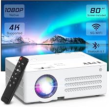 TMY Native 1080P Projector with WiFi and Bluetooth, with 80in Screen - Image 1