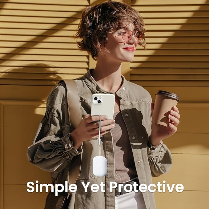 ORNARTO Compatible with AirPods Pro 2 Case 2022, Full Protective Hybrid Silicone for AirPods Pro 2nd Generation Case, Front LED Visible Skin Cover-White