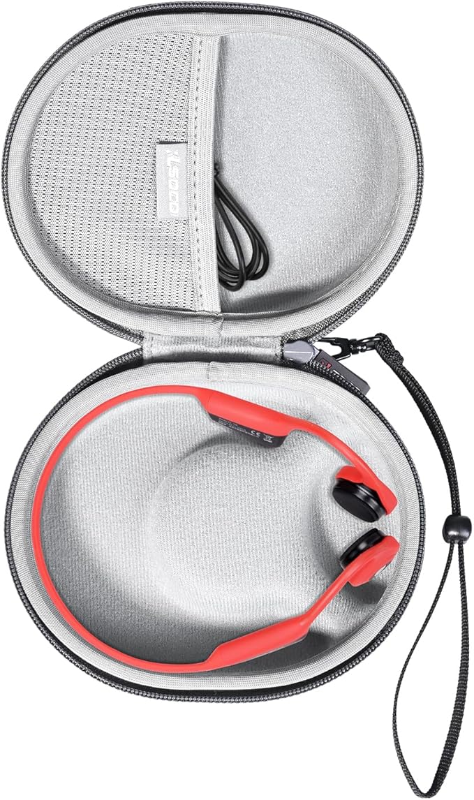 RLSOCO Hard Case for SHOKZ OpenRun Mini/OpenRun Pro 2/Pro Mini Open-Ear Bone Conduction Sport Headphones (Case Only)