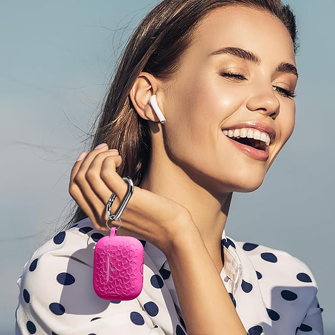 Compatible for Airpods Pro 2nd Generation Case, Soft Soft Silicone Skin Cover Full Protective Case Compatible with Apple AirPods Pro 2nd/1st Generation Front LED Visible, Rose Pink