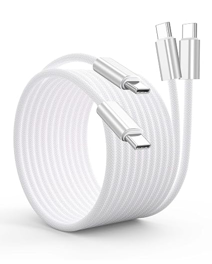 15FT USB C Fast Charge & Data Cable Long 2-PK,USBC 220W for Apple,Sam/Sung