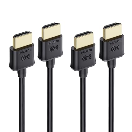 Cable Matters 2-Pack 4K Ultra Thin HDMI Cable, 6ft