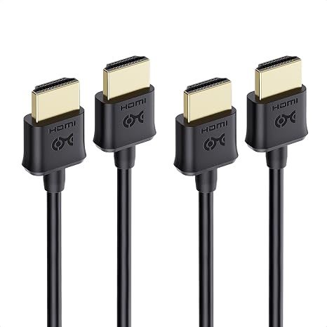 Cable Matters 2-Pack 4K Ultra Thin HDMI Cable, 6ft